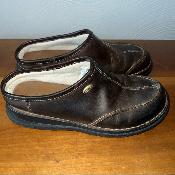 Op Wool Bully Brown Leather Mules Men’s Sz 10 - Picture 6 of 11